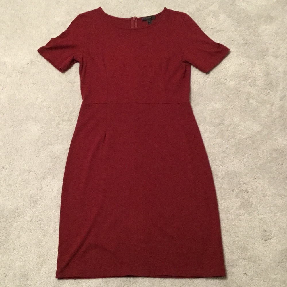 J. Crew Rich Red Midi Dress